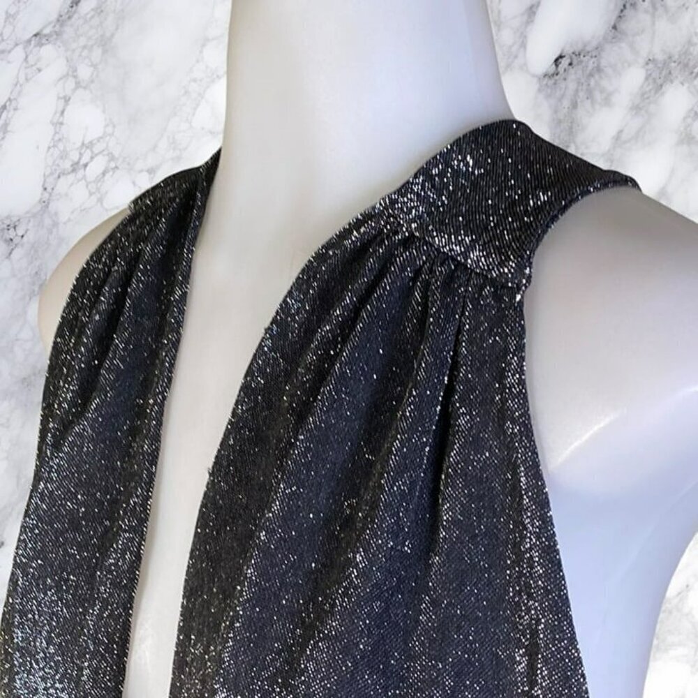 Superdown Priya Cross Back Bodysuit - Black Metallic - Picture 9 of 12